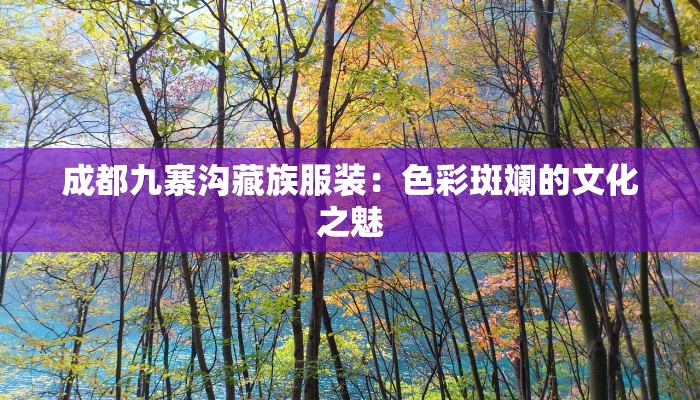 成都九寨沟藏族服装：色彩斑斓的文化之魅