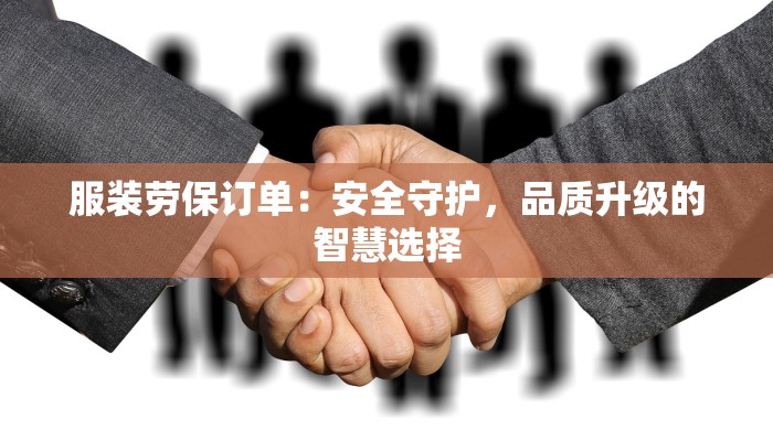 服装劳保订单:安全守护,品质升级的智慧选择