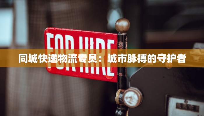 同城快递物流专员：城市脉搏的守护者