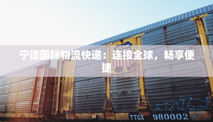 宁德国际物流快递：连接全球，畅享便捷