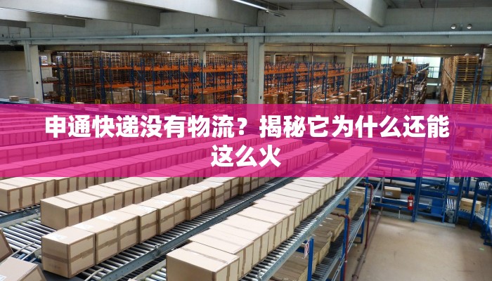 申通快递没有物流?揭秘它为什么还能这么火