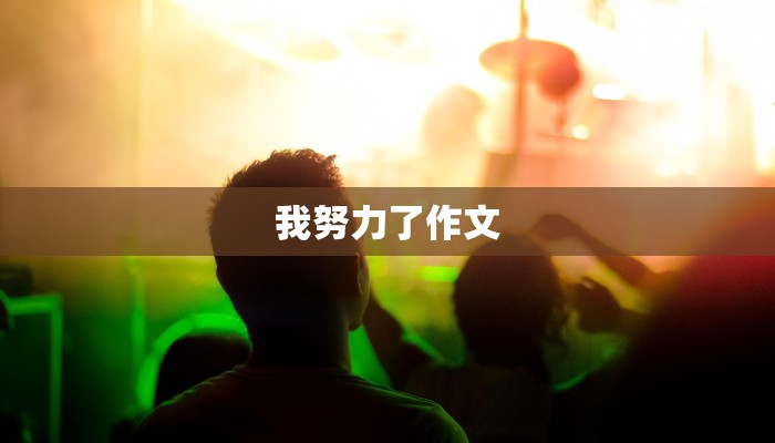 我努力了作文