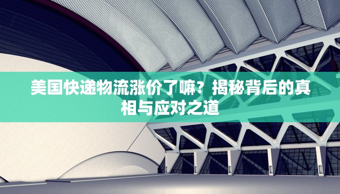 美国快递物流涨价了嘛?揭秘背后的真相与应对之道